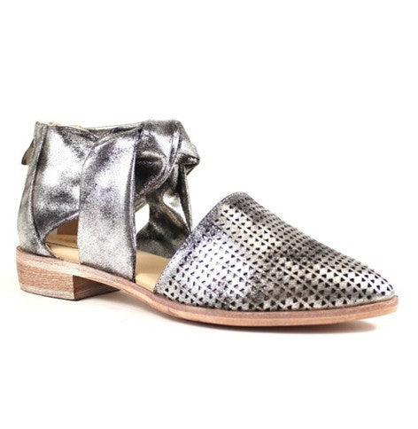 Metallic Side Cut Out Booties