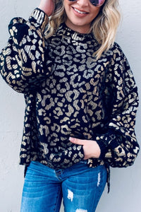 Leopard Foil Sweater-Plus